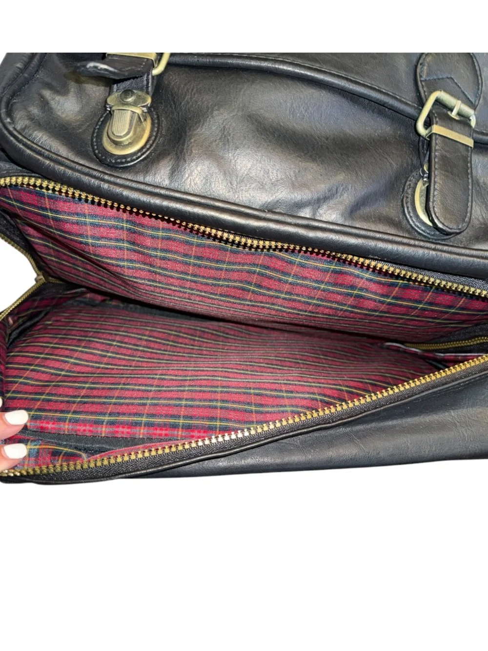 Houston Texans Season Pass Holder Travel Bag Black Weekender Duffel Plaid